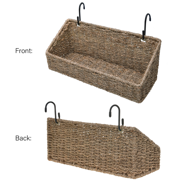 StorageWorks Woven Wall Hanging Baskets for Organizing, 2 Pack - Image 9