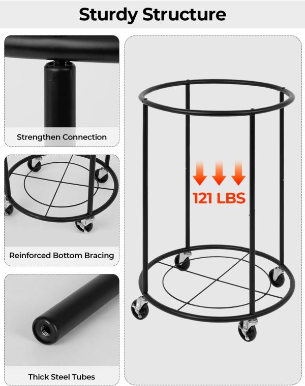 StorageWorks 210L Rolling Laundry Basket, Clothes Hamper with Wheels, 1-Pack - Image 3
