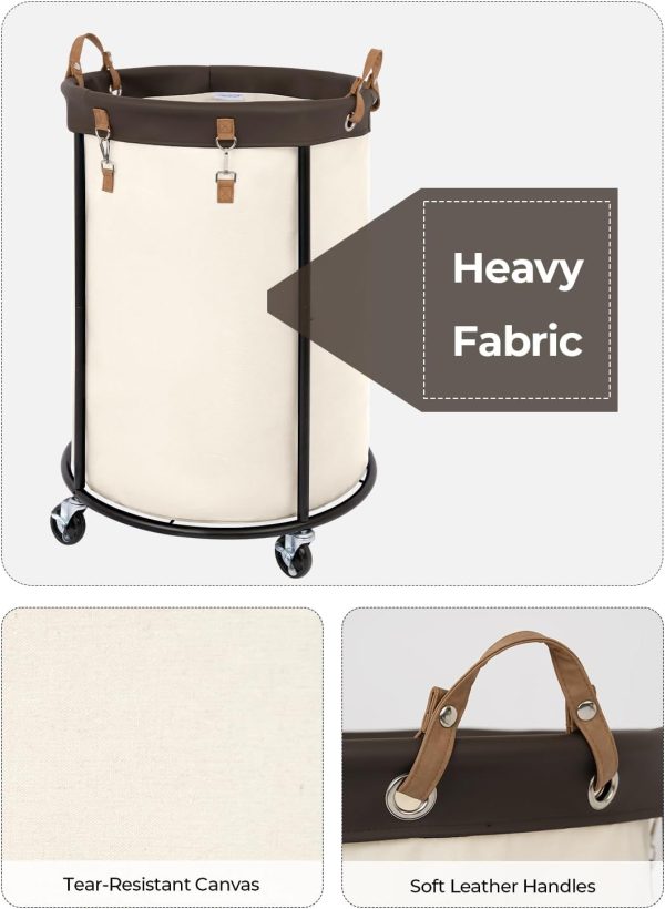 StorageWorks 210L Rolling Laundry Basket, Clothes Hamper with Wheels, 1-Pack - Image 5