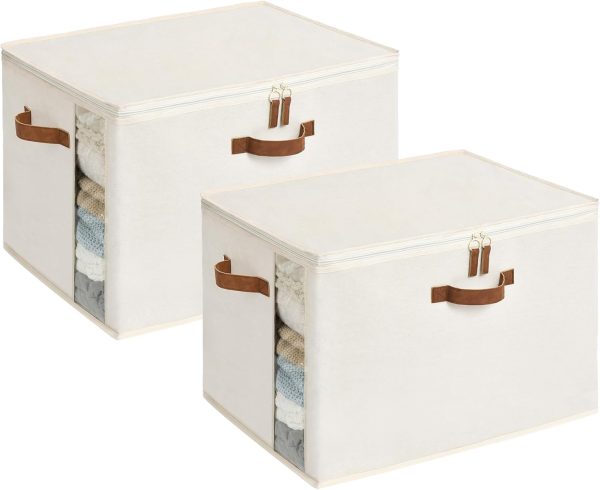 StorageWorks Comforter Storage Bag with Dual Zipper and Handles