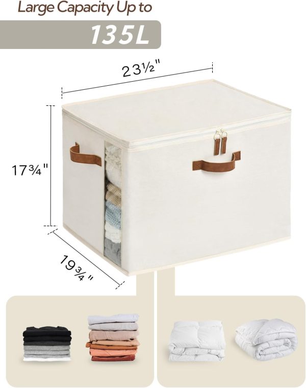 StorageWorks Comforter Storage Bag with Dual Zipper and Handles - Image 2