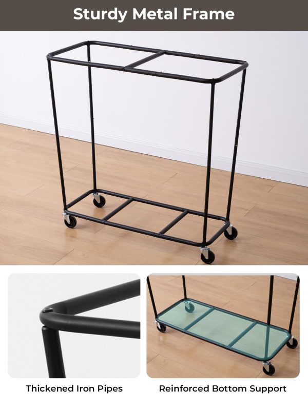 StorageWorks 390L Extra Large Lanudry Hamper with Wheels, 1 Pack - Image 4