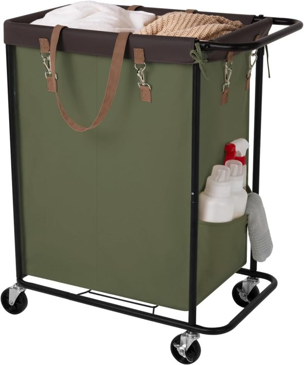 StorageWorks 140L Extra Large Laundry Basket with Wheels, 1-Pack - Image 8