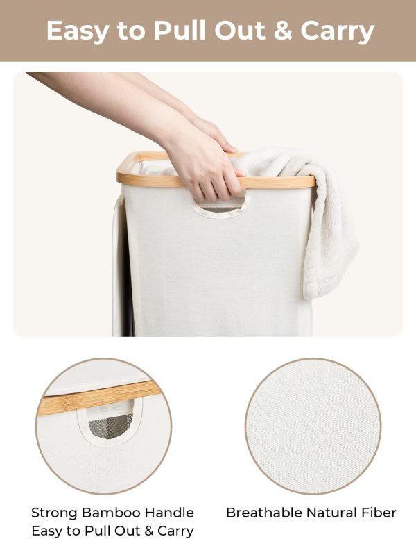 StorageWorks 100L Large Laundry Hamper with Lid, 1-Pack - Image 4