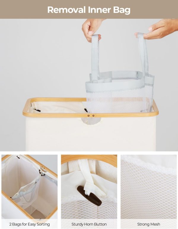 StorageWorks 160L Large Laundry Hamper with Lid - Image 4