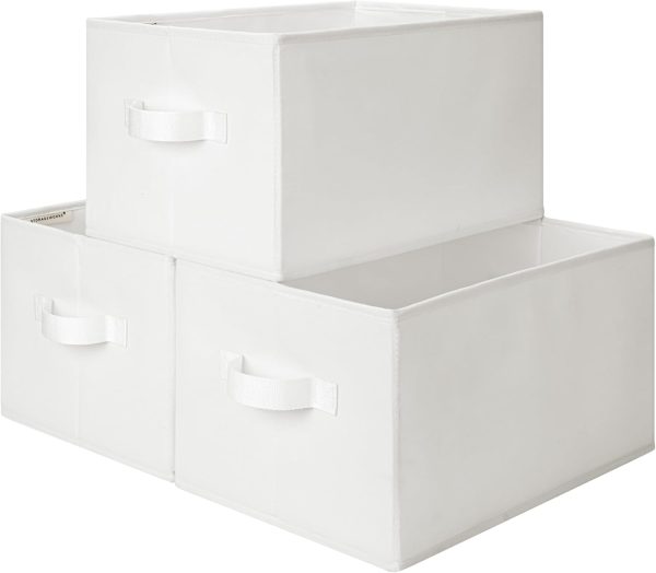 SroageWorks Storage Baskets for Shelves, 3-Pack