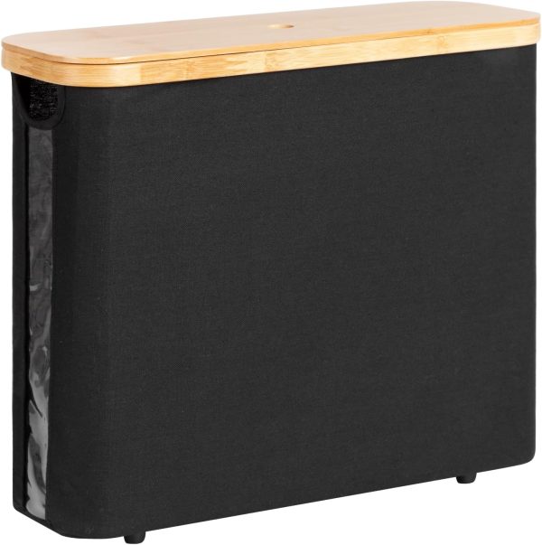StorageWorks Toilet Paper Storage Basket, Papers Container with Bamboo Lid - Image 9