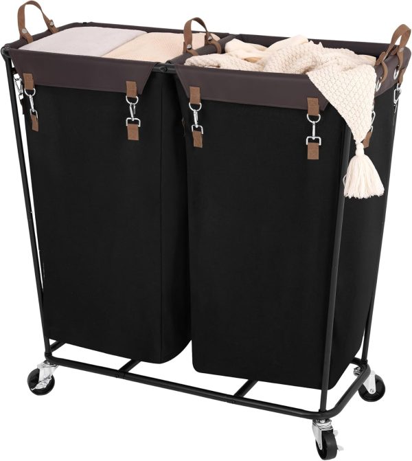 StorageWorks 390L Extra Large Lanudry Hamper with Wheels, 1 Pack - Image 7
