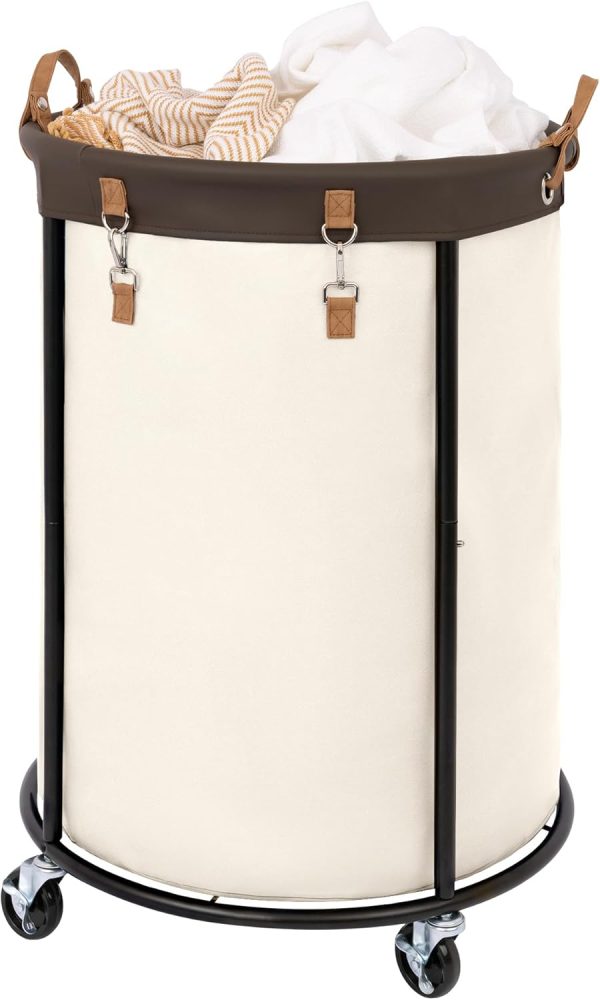 StorageWorks 210L Rolling Laundry Basket, Clothes Hamper with Wheels, 1-Pack