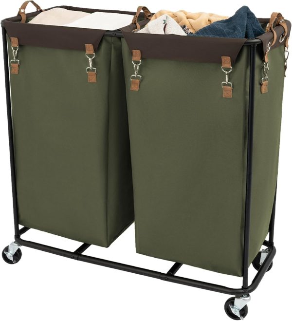 StorageWorks 390L Extra Large Lanudry Hamper with Wheels, 1 Pack - Image 9