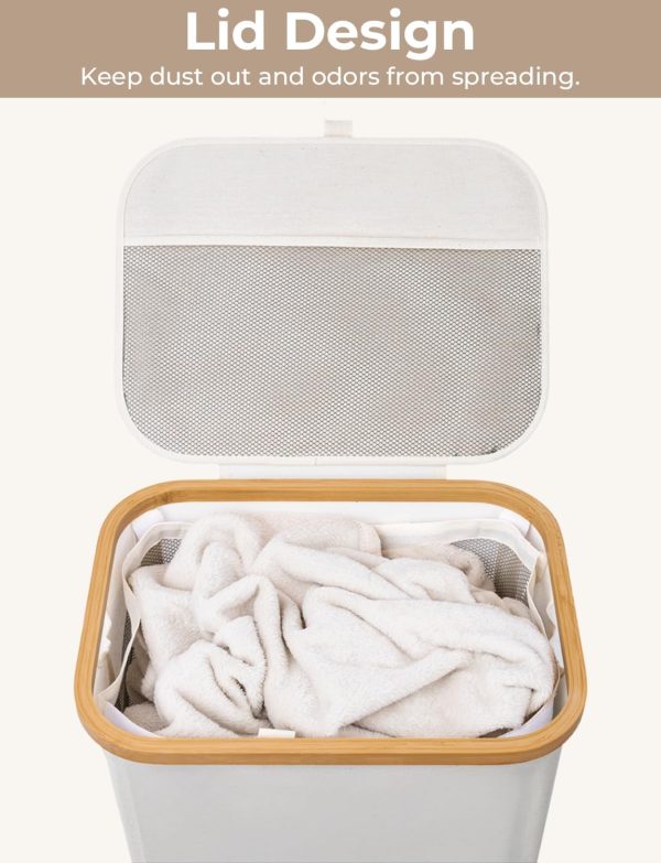 StorageWorks 100L Large Laundry Hamper with Lid, 1-Pack - Image 5