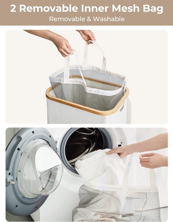 StorageWorks 100L Large Laundry Hamper with Lid, 1-Pack - Image 3