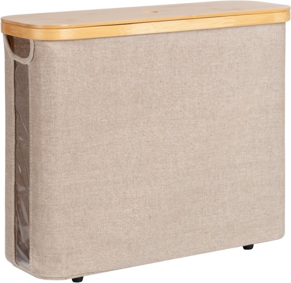 StorageWorks Toilet Paper Storage Basket, Papers Container with Bamboo Lid - Image 11