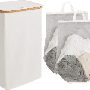 StorageWorks 100L Large Laundry Hamper with Lid, 1-Pack