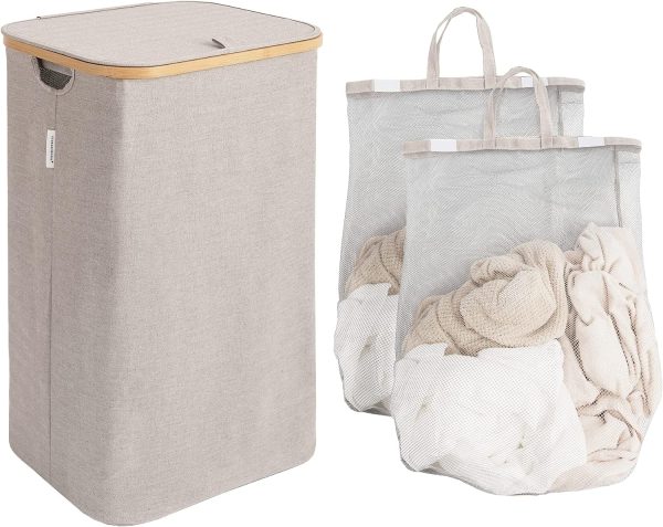 StorageWorks 100L Large Laundry Hamper with Lid, 1-Pack - Image 7
