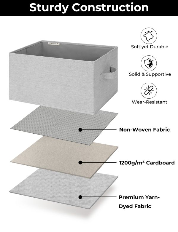 SroageWorks Storage Baskets for Shelves, 3-Pack - Image 47
