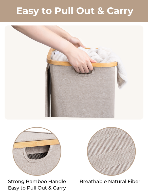 StorageWorks 100L Large Laundry Hamper with Lid, 1-Pack - Image 10