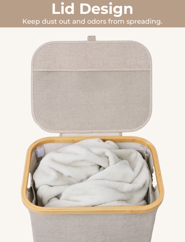 StorageWorks 100L Large Laundry Hamper with Lid, 1-Pack - Image 12
