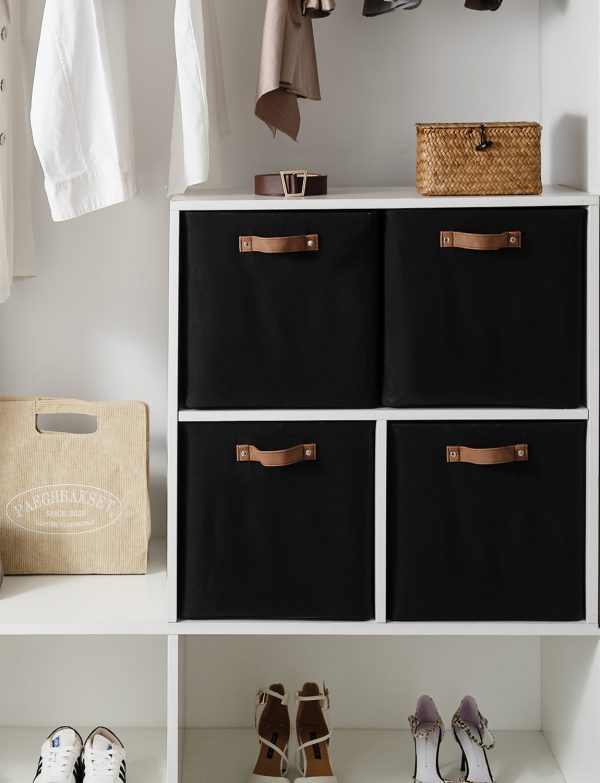 StorageWorks 13x13 Inches Storage Cube, Fabric Storage Bins with PU Handles - Image 30