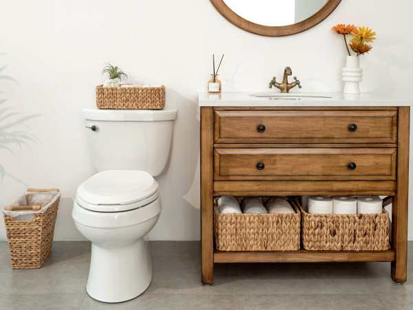 StorageWorks Wicker Baskets with Built-in Handles, Set of 3 (1PC Large, 2PCS Medium) - Image 6
