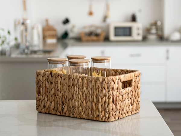 StorageWorks Wicker Baskets with Built-in Handles, Set of 3 (1PC Large, 2PCS Medium) - Image 7