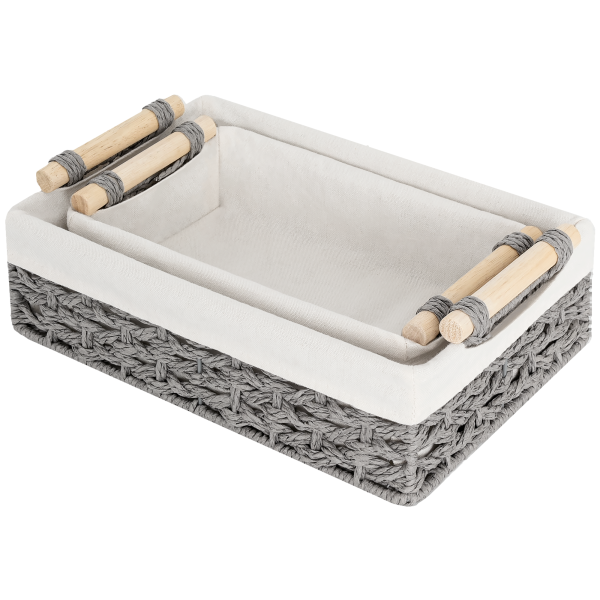 StorageWorks Small Wicker Baskets for Organizing with Natural Fiber Liner - Image 8