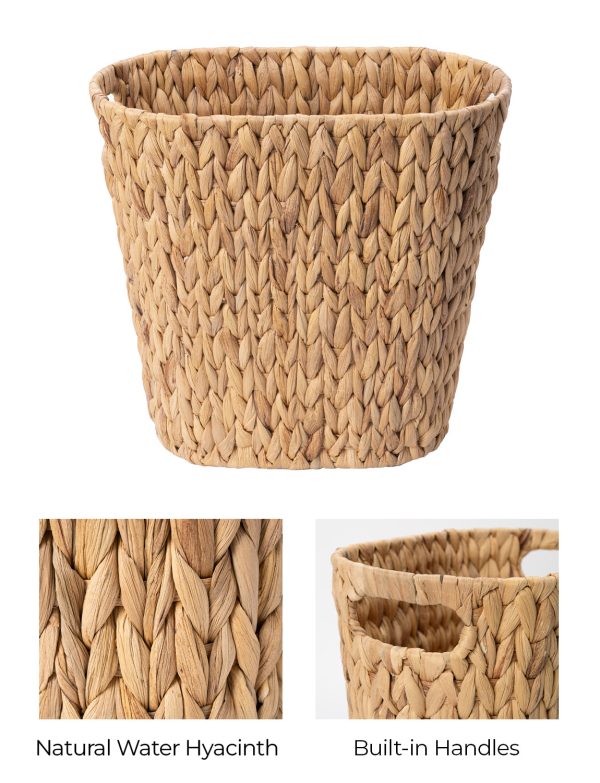 StorageWorks Wicker Garbage Can for Bedroom, Bathroom - Image 11