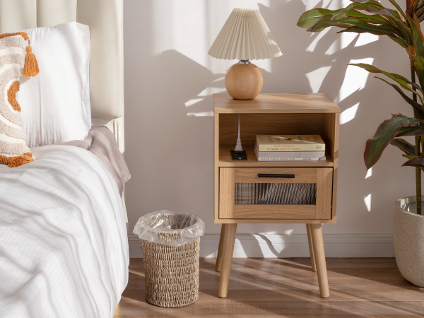 StorageWorks Wicker Garbage Can for Bedroom, Bathroom - Image 35