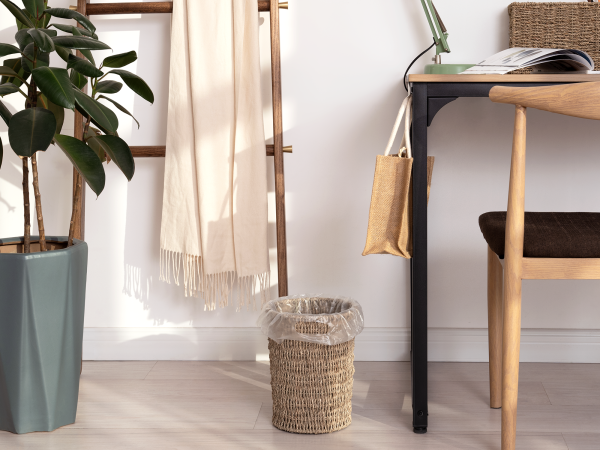 StorageWorks Wicker Garbage Can for Bedroom, Bathroom - Image 34