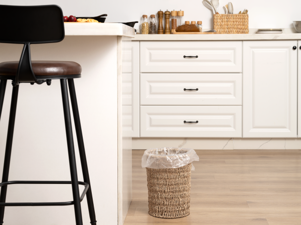 StorageWorks Wicker Garbage Can for Bedroom, Bathroom - Image 36