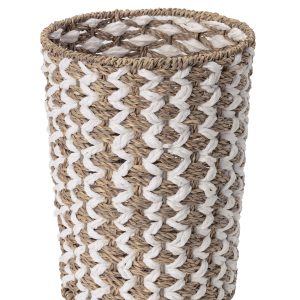 StorageWorks Wicker Garbage Can for Bedroom, Bathroom