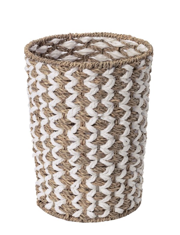 StorageWorks Wicker Garbage Can for Bedroom, Bathroom