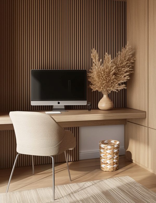 StorageWorks Wicker Garbage Can for Bedroom, Bathroom - Image 47