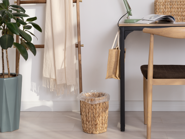 StorageWorks Wicker Garbage Can for Bedroom, Bathroom - Image 27