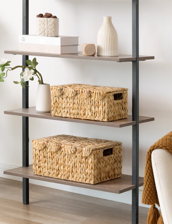 StorageWorks Scalloped Edge Wicker Basket with Lid - Image 35