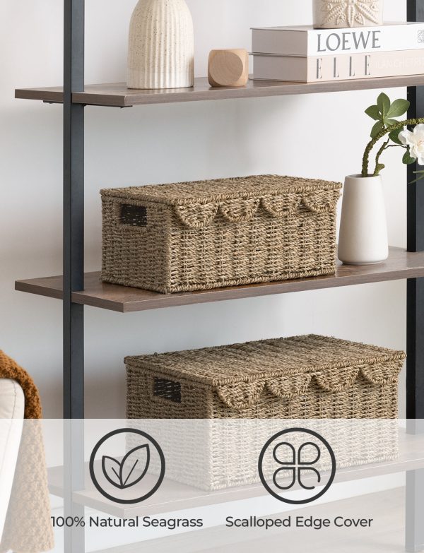 StorageWorks Scalloped Edge Wicker Basket with Lid - Image 3