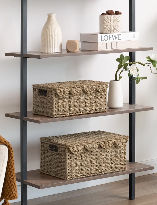 StorageWorks Scalloped Edge Wicker Basket with Lid - Image 7