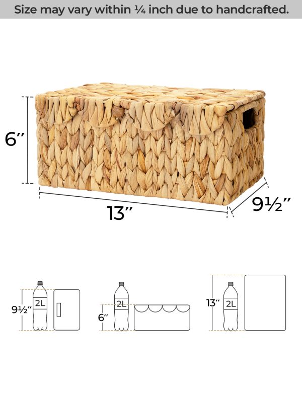 StorageWorks Scalloped Edge Wicker Basket with Lid - Image 10