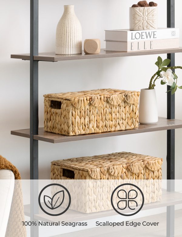 StorageWorks Scalloped Edge Wicker Basket with Lid - Image 11
