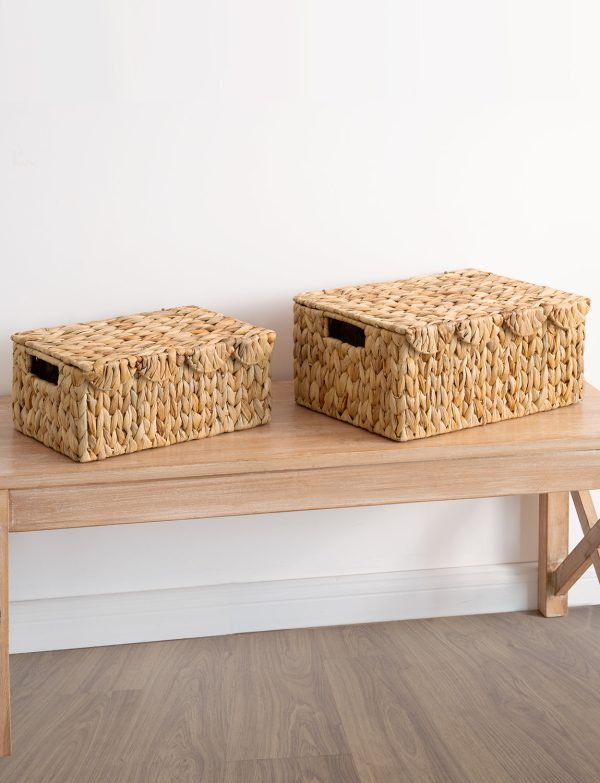 StorageWorks Scalloped Edge Wicker Basket with Lid - Image 16