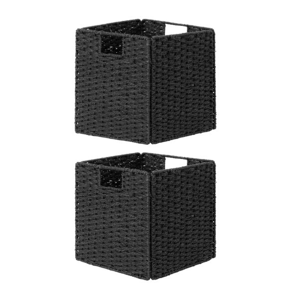StorageWorks 11 inch Foldable Paper Rope Wicker Baskets for Organizing - Image 15