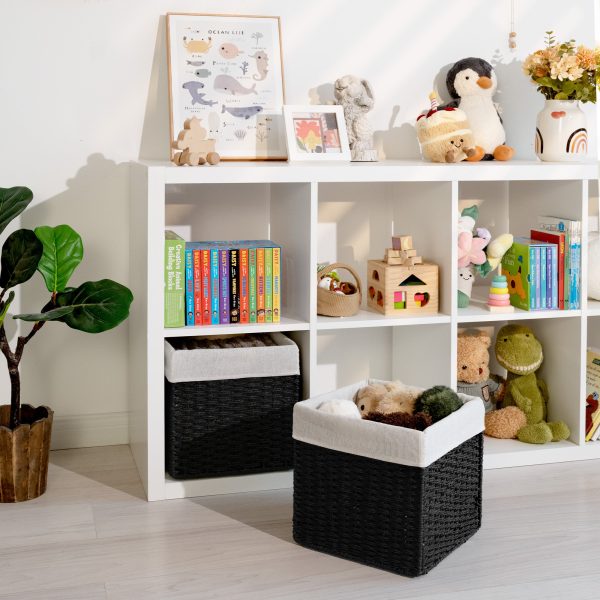 StorageWorks 11 inch Foldable Paper Rope Wicker Baskets for Organizing - Image 20