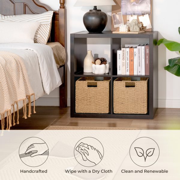 StorageWorks 11 inch Foldable Paper Rope Wicker Baskets for Organizing - Image 30
