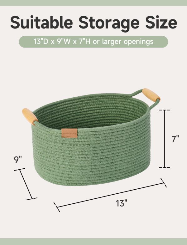 StorageWorks 13 inch Cotton Rope Woven Basket for Organizing - Image 11