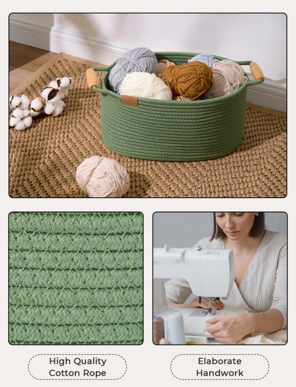 StorageWorks 13 inch Cotton Rope Woven Basket for Organizing - Image 12